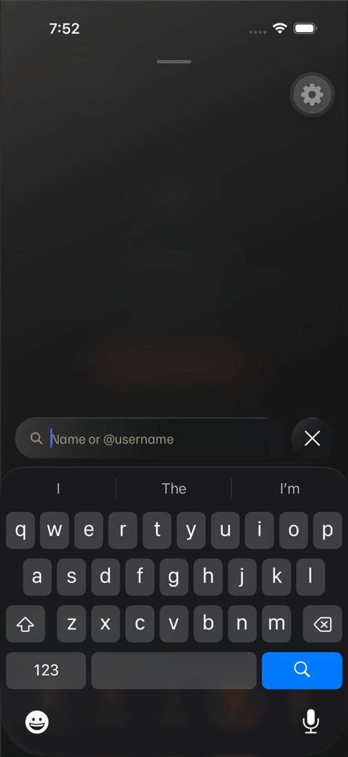 Find people open with the keyboard up