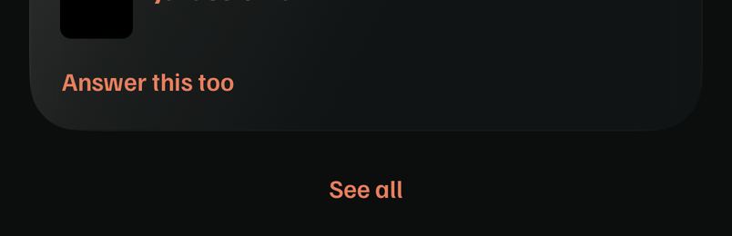See all centered at the foot of answers