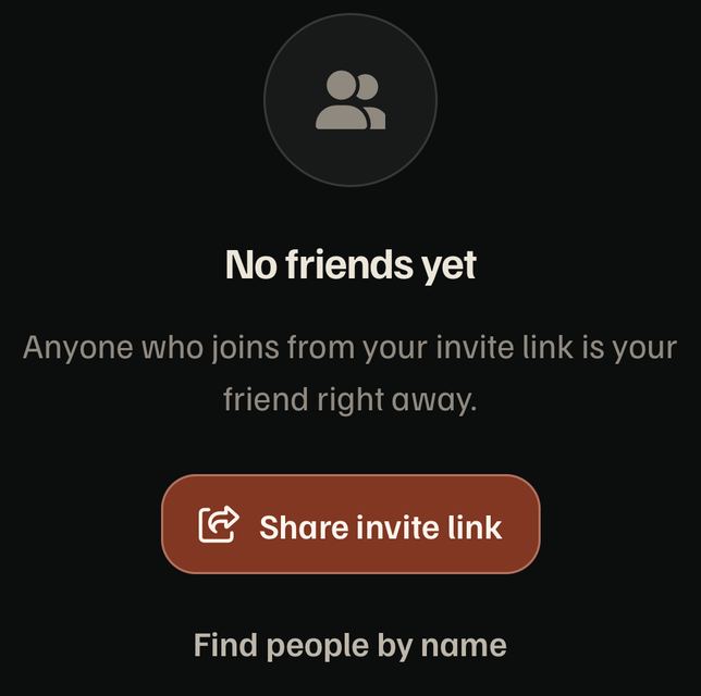 Friends empty state